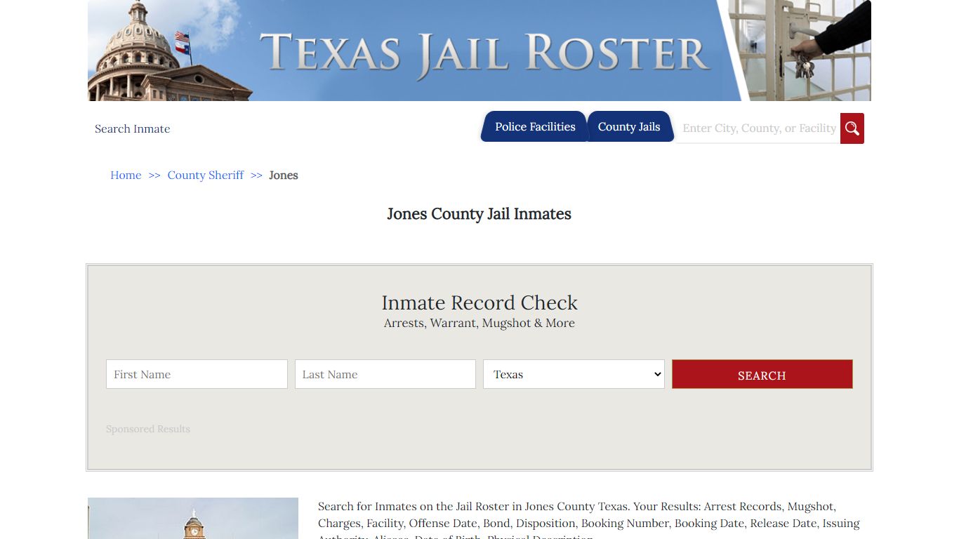 Jones County Jail Inmates - Jail Roster Search