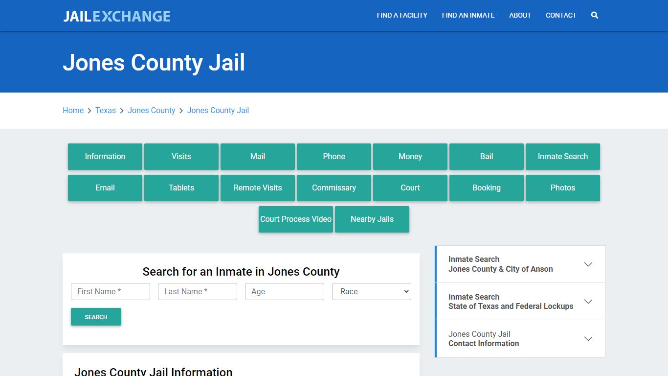 Jones County Jail Roster Lookup, TX, Inmate Search